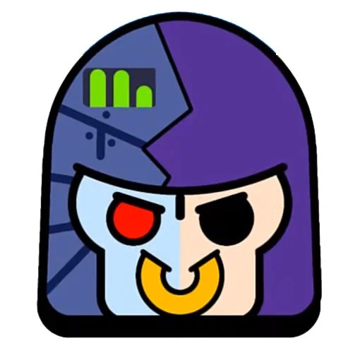 Цветной вариант раскраски булл б-800 пин эмодзи, броулуин и броуливуд