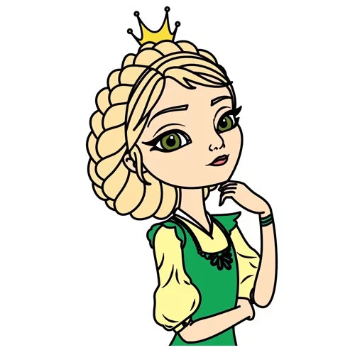 Цветной вариант раскраски царевна дарья несмеяна