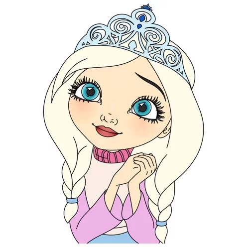 Цветной вариант раскраски царевна елена прекрасная