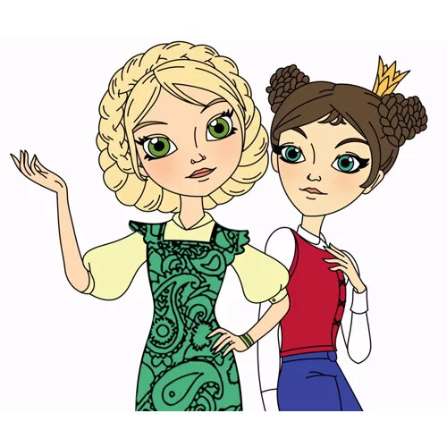 Цветной вариант раскраски царевна василиса и царевна несмеяна