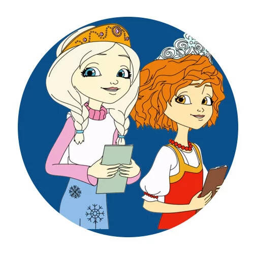 Цветной вариант раскраски царевны варвара и елена