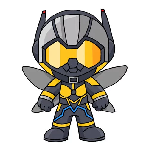 Цветной пример раскраски человек-муравей