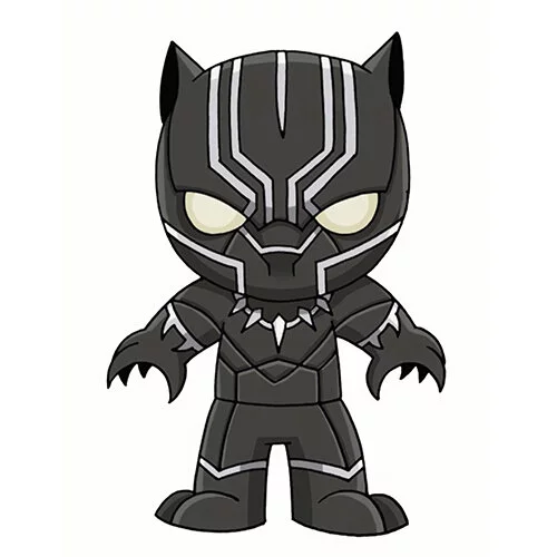 Цветной вариант раскраски черная пантера