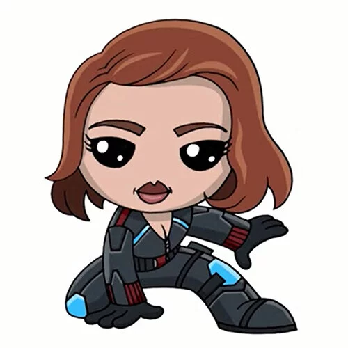 Цветной вариант раскраски черная вдова