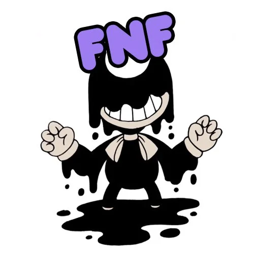 Цветной вариант раскраски чернильный бенди