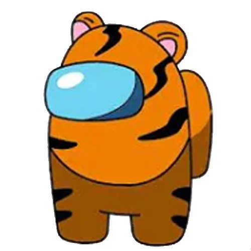 Цветной вариант раскраски амонг ас член экипажа тигр