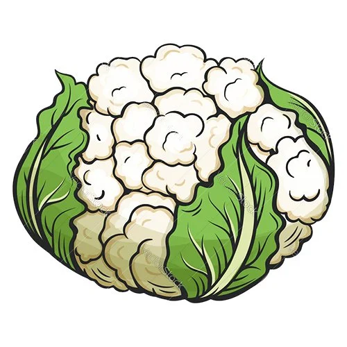 Цветной вариант раскраски цветная капуста