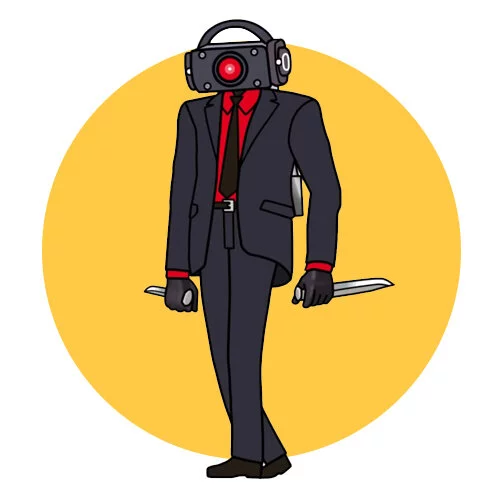 Цветной пример раскраски дарк спикермен