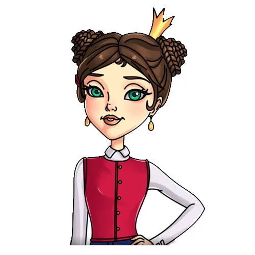 Цветной вариант раскраски дарья царевна несмеяна