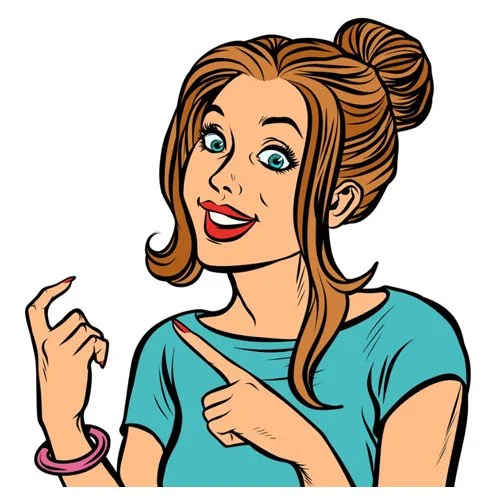 Цветной вариант раскраски девушка косметолог