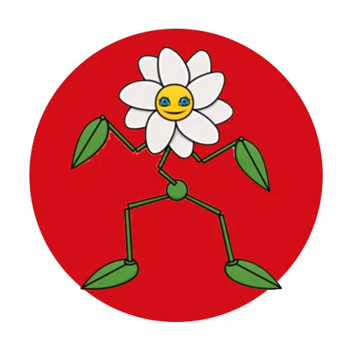 Цветной вариант раскраски дэйзи цветок поппи плейтайм хагги вагги