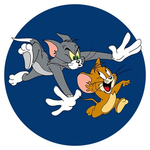 Цветной пример раскраски джерри убегает от тома