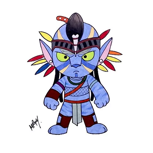 Цветной вариант раскраски джейк салли