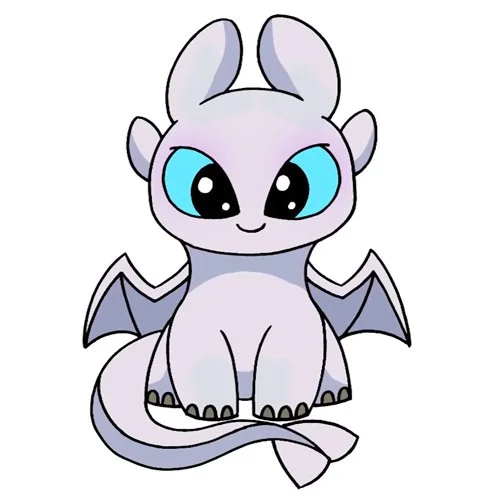 Цветной вариант раскраски дневная фурия милашка