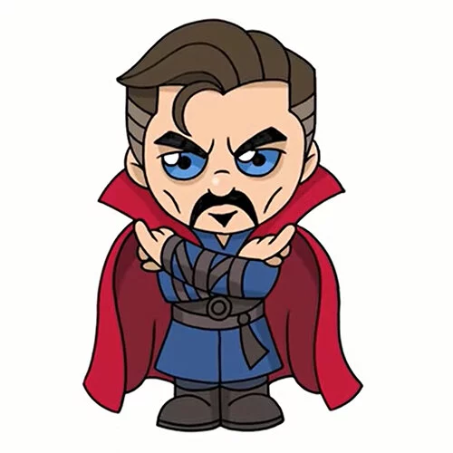 Цветной вариант раскраски доктор стрэндж мстители