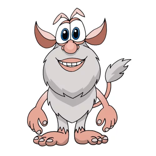 Цветной вариант раскраски домовенок буба