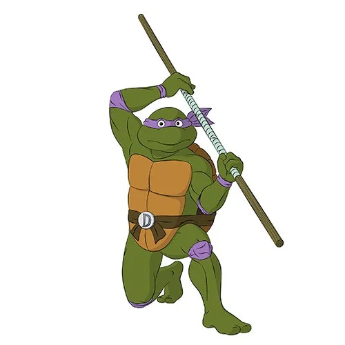 Цветной вариант раскраски донателло