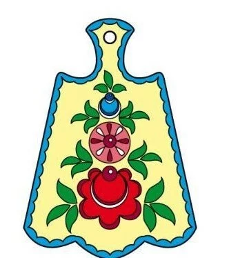 Цветной вариант раскраски доска для разделки