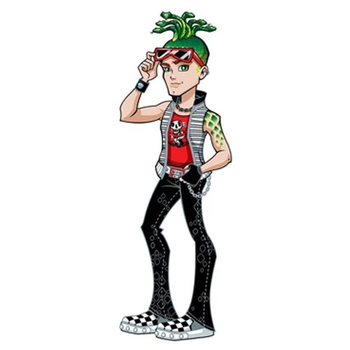 Цветной вариант раскраски дьюс горгон парень монстр хай