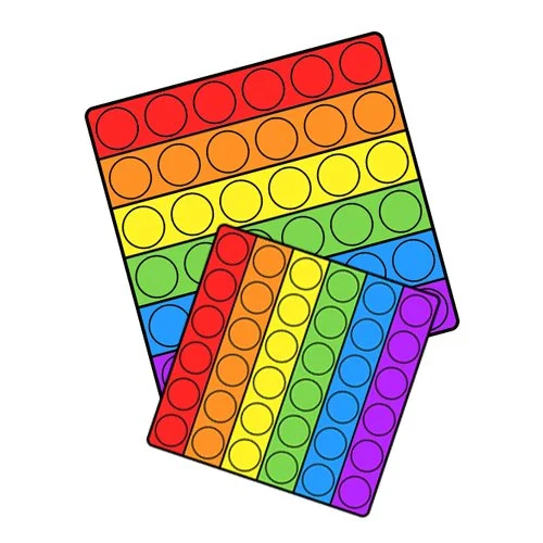 Цветной вариант раскраски два поп-ита