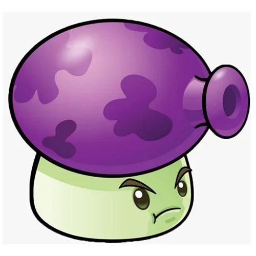 Цветной вариант раскраски дымо-гриб