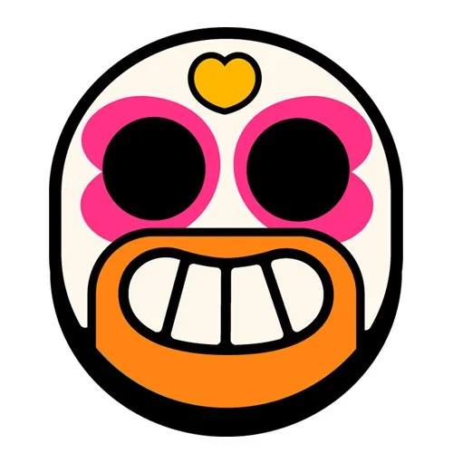 Цветной вариант раскраски эль корасон пин