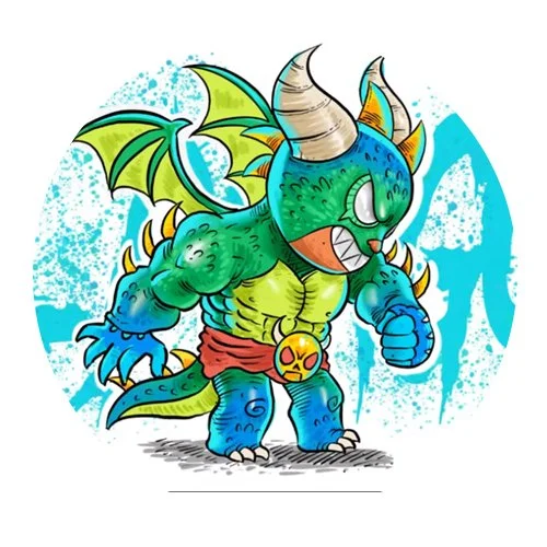 Цветной вариант раскраски эль примо дракон вердозо