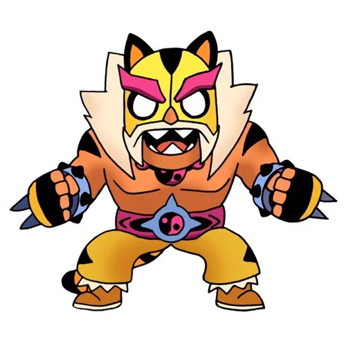 Цветной вариант раскраски эль тигро