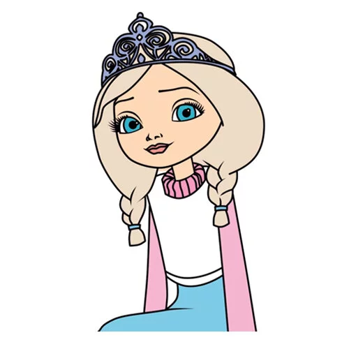 Цветной вариант раскраски елена прекрасная царевна