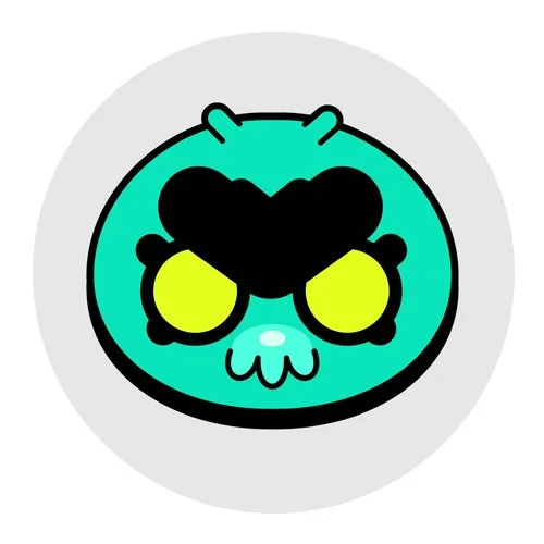 Цветной пример раскраски эмодзи нейтральная ева