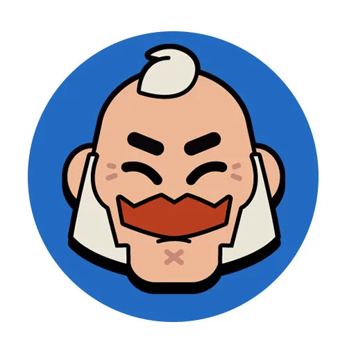 Цветной вариант раскраски эмодзи сэм радость