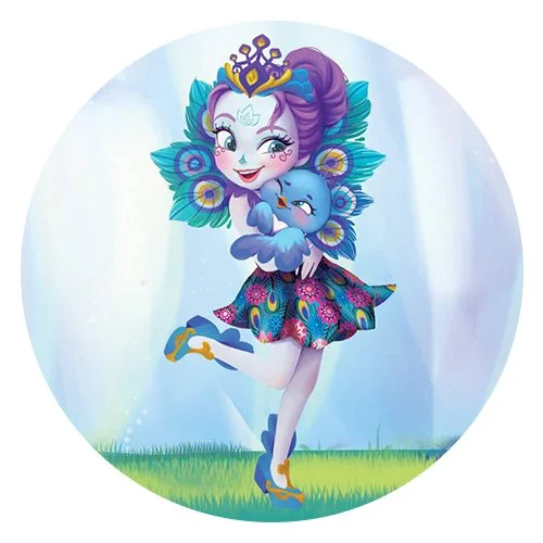 Цветной вариант раскраски энчантималс пэттер павлина и флэп