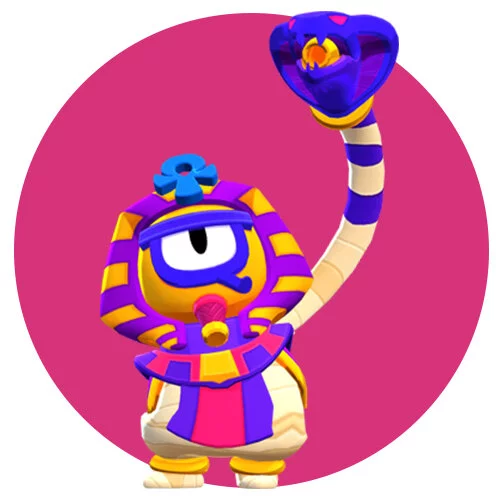 Цветной вариант раскраски фараотис