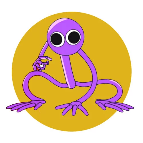 Цветной вариант раскраски фиолетовый радужные друзья