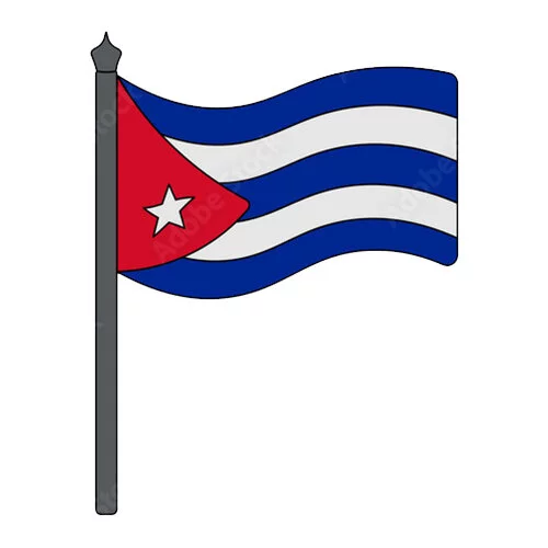 Цветной вариант раскраски флаг кубы