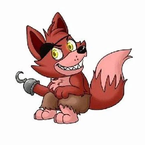 Цветной вариант раскраски фокси довольный лис