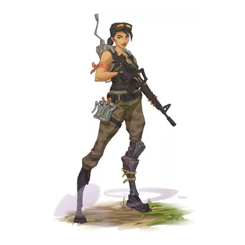 Цветной вариант раскраски фортнайт коммандо