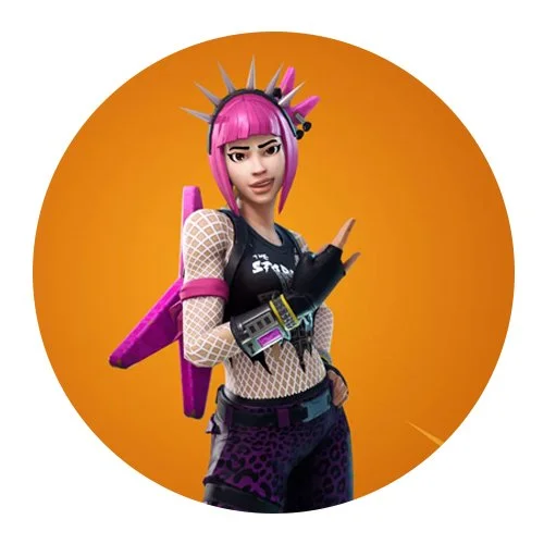 Цветной вариант раскраски фортнайт рок принцесса