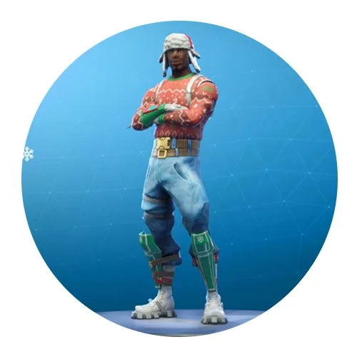 Цветной вариант раскраски фортнайт святочный ренджер