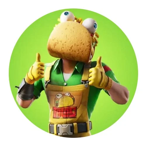 Цветной вариант раскраски фортнайт тако