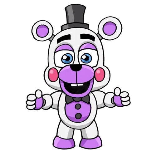 Цветной вариант раскраски фредди милый персонаж