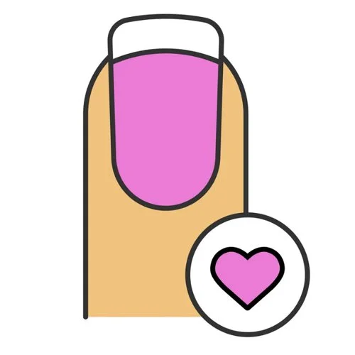 Цветной вариант раскраски френч маникюр