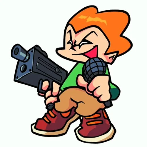 Цветной вариант раскраски friday night funkin пико