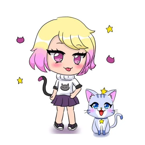 Цветной вариант раскраски гача лайф  простая