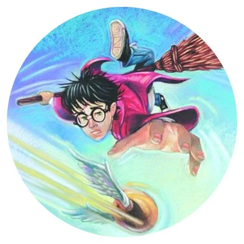 Цветной пример раскраски гарри поттер квиддич