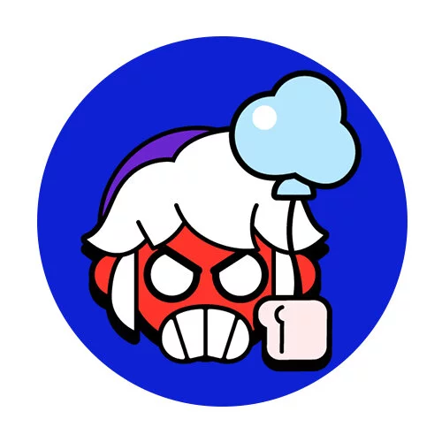 Цветной пример раскраски гас гнев эмодзи