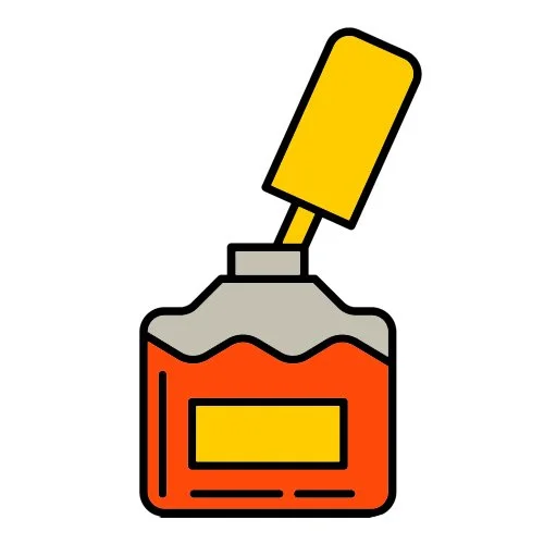 Цветной пример раскраски гель-лак для нотгей