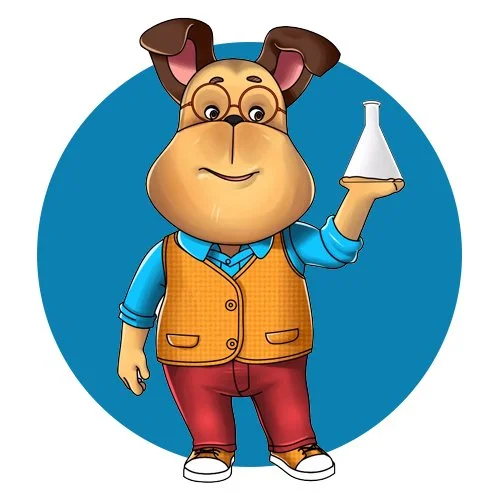 Цветной вариант раскраски гена барбоскин ученый