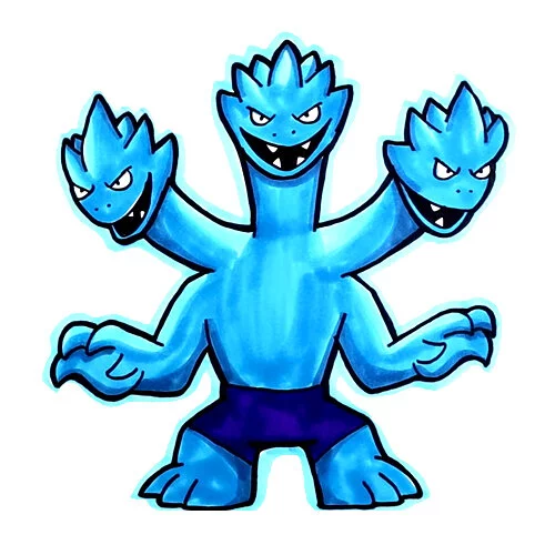 Цветной пример раскраски гидра водная атака гуджитсу