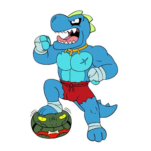 Цветной вариант раскраски гигабивень гуджитсу